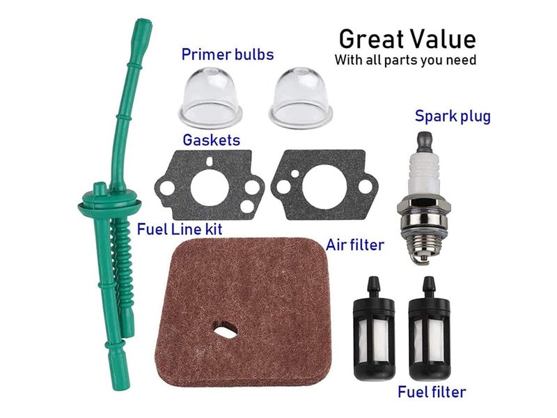 Carburetor Carb Air Fuel Filter Set For STIHL FS38 FS45 FS46 FS55 FS80 Carousel 11