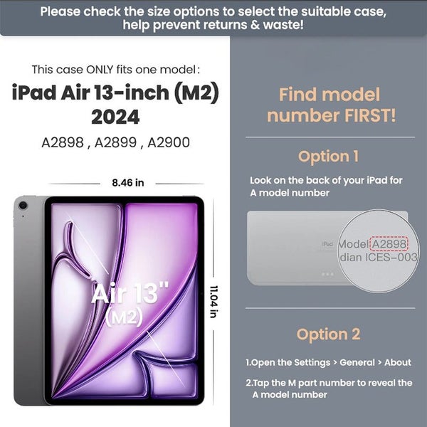 iPad Air 13 inch 2024 (M2) Drop Protection Case-RainbowBlue Carousel 2