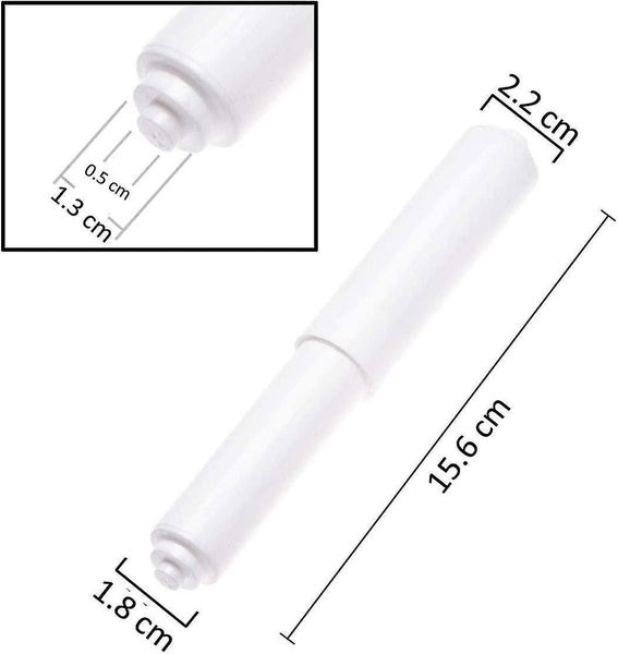 Set Of 2 Plastic Toilet Roll Holders For Bathroom White Carousel 2