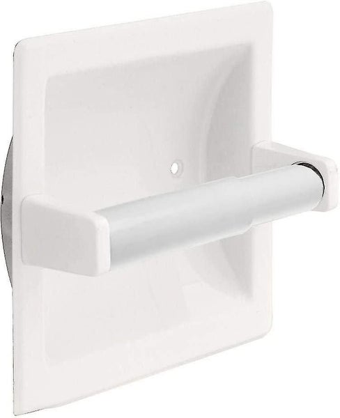 Set Of 2 Plastic Toilet Roll Holders For Bathroom White Carousel 3