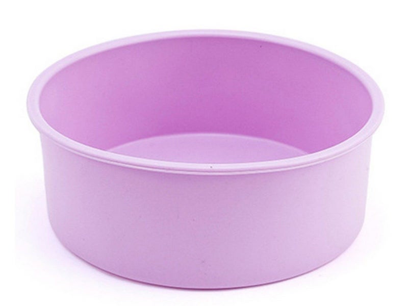 6 Inch Round Silicone Cake Pan Non-stick Baking Tray DIY Bakeware Mould Purple Carousel 2