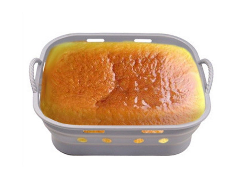 1Pc Square Foldable Air Fryer Silicone Pot Liner Reusable Oven Baking Pan-Grey Carousel 3