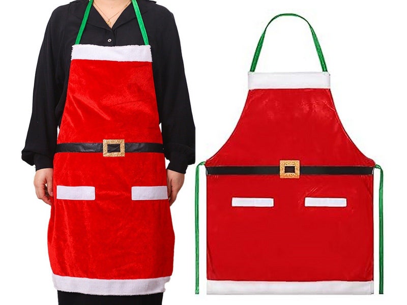 Christmas Apron Kitchen Cooking Apron Sleeveless Apron Baking Apron - Style 1 Carousel 1