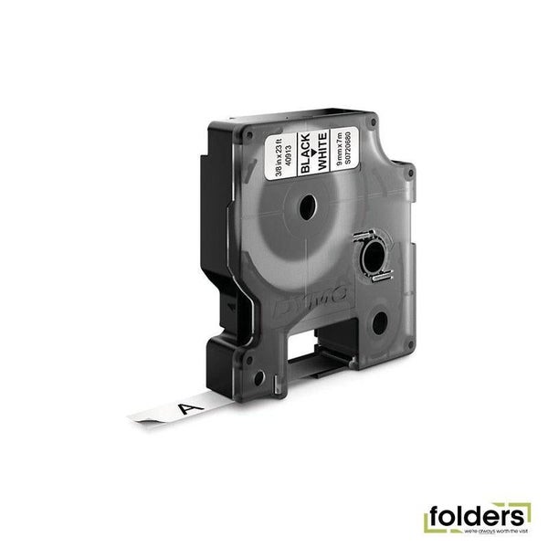 DYMO D1 Label Cassette Tape 9mm x 7m - Black on White Carousel 1