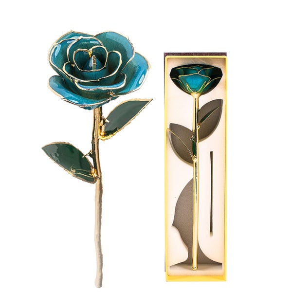 long stem rose gifts gold rose 24k gold rose rose desktop ornament 24 Carat Gold Carousel 1