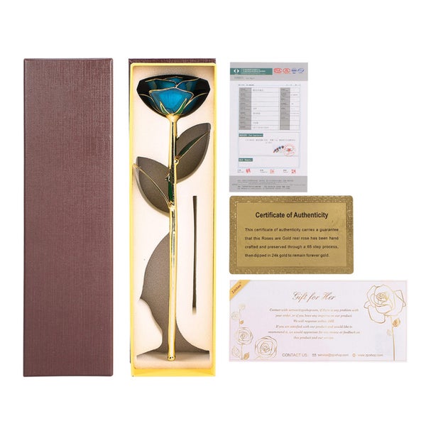 long stem rose gifts gold rose 24k gold rose rose desktop ornament 24 Carat Gold Carousel 8