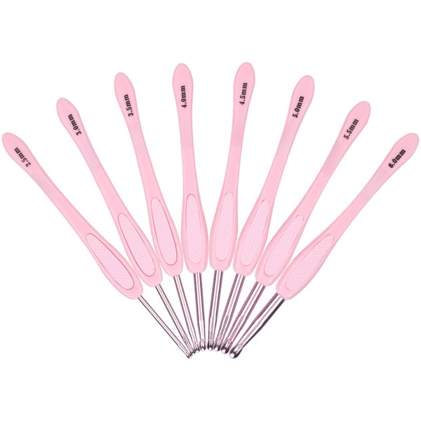 crochet hook 8Pcs Crochet Hook Thread Knitting Tools ABS Plastic Handle Carousel 1