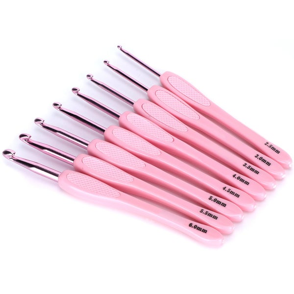crochet hook 8Pcs Crochet Hook Thread Knitting Tools ABS Plastic Handle Carousel 2