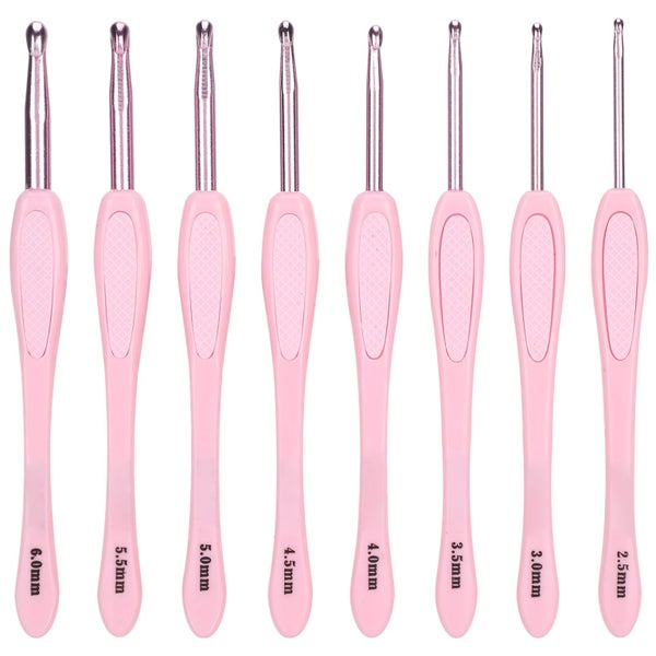crochet hook 8Pcs Crochet Hook Thread Knitting Tools ABS Plastic Handle Carousel 8