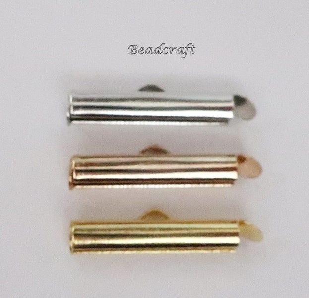 CHOOSE COLOUR - 1 Pr. 25 mm BEAD WEAVING END TUBES - COMBINE SHIPPING Carousel 1