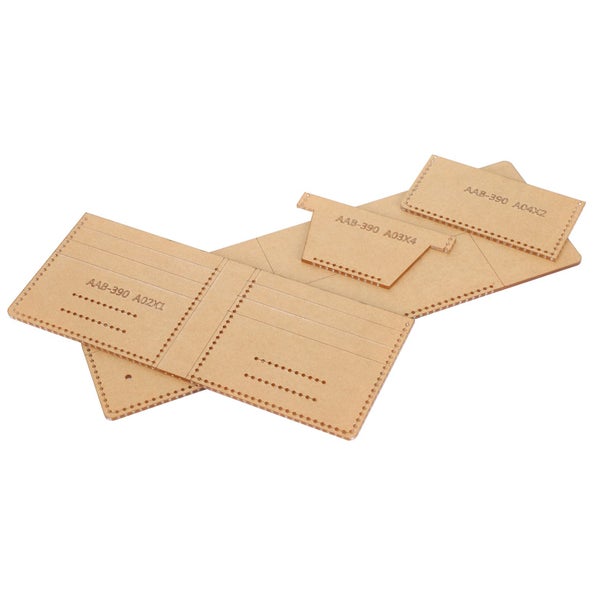 diy leather wallet 4Pcs Acrylic Wallet Template DIY HandMade Leather Short 3Fold Carousel 1