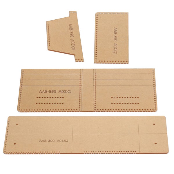 diy leather wallet 4Pcs Acrylic Wallet Template DIY HandMade Leather Short 3Fold Carousel 2