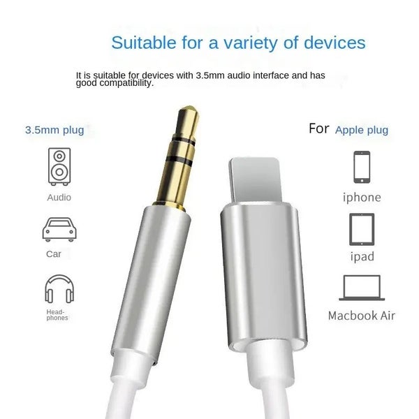 iPhone Lightning to 3.5mm AUX Male Cable / Adapter 2024 Brand New Carousel 1