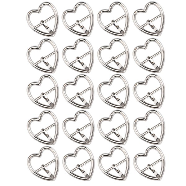 heart shaped buckle diy heart clasps heart pin buckle 20Pcs Heart Shaped Buckle Carousel 2