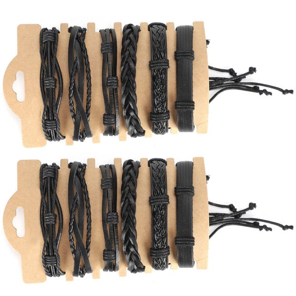 vintage bracelet 12Pcs Braided Leather Bracelet DIY HandMade Adjustable Vintage Carousel 1