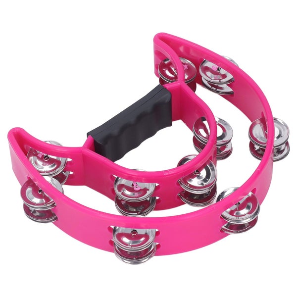 musical tambourine Musical Tambourine Half Moon Double Row Jingles Handheld Carousel 1