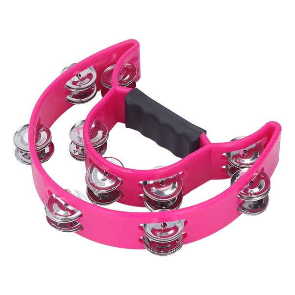 musical tambourine Musical Tambourine Half Moon Double Row Jingles Handheld Carousel 2