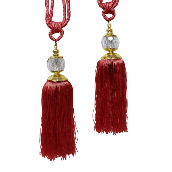 Elizabeth Pair Of Curtain Tassel Rope Ties Champagne/Gold Curtains & Drapes Carousel 5