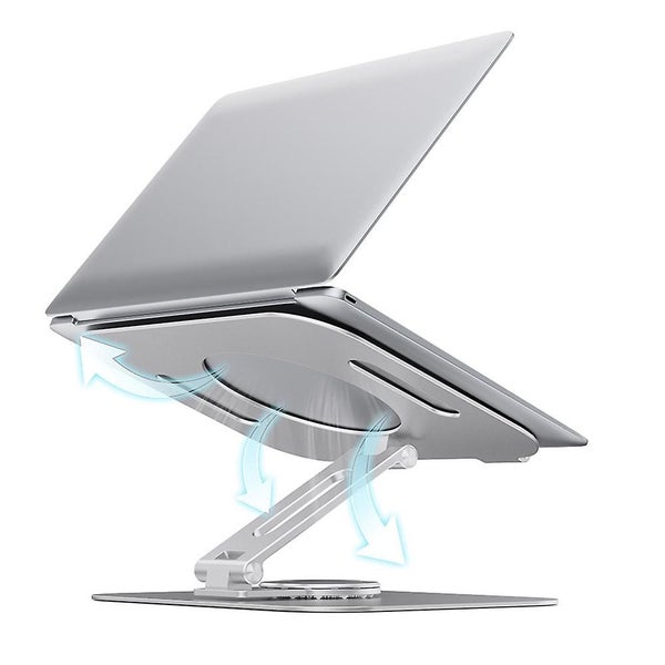Simplified 360 Degree Aluminum Alloy Laptop Stand Rotary Desktop Office Notebook Carousel 2