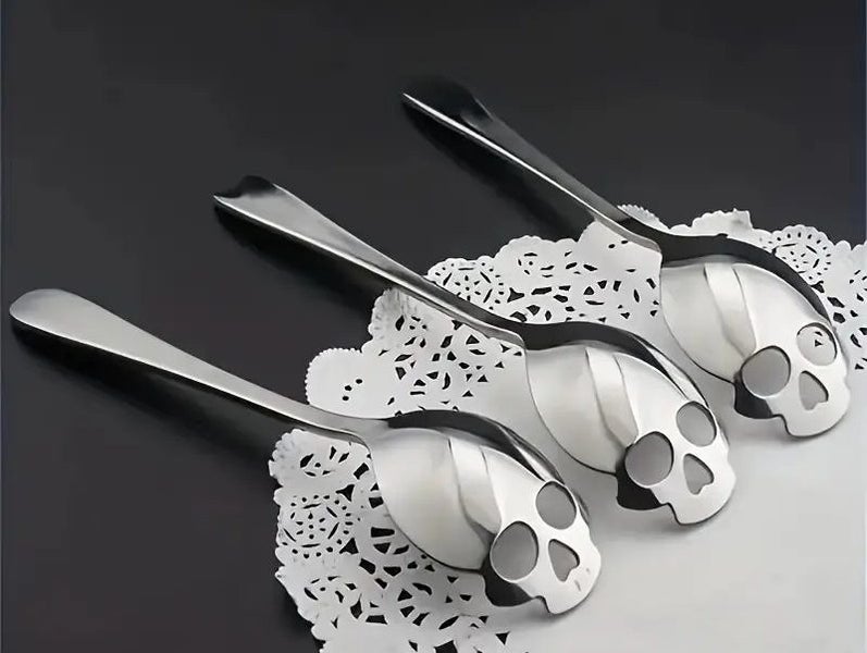 3pcs/SET Skull Teaspoons Coffee Tea Spoons - NEW Carousel 1