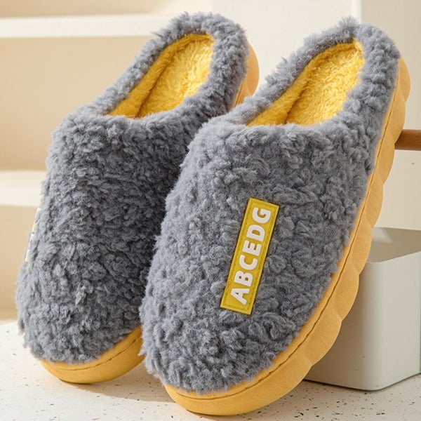Clearance! Warm slippers-GREY -cotton slippersr- SIZE 10-11 #DA311 Carousel 1