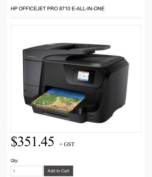 HP Pro 8710 all in one printer RRP $351 Carousel 1