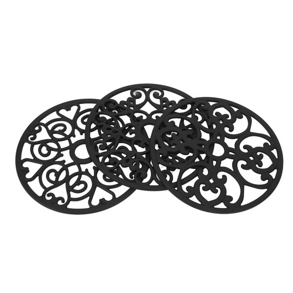 modern kitchen trivets 3pcs Modern Kitchen Trivets Waterproof Hollow Carved High Carousel 2