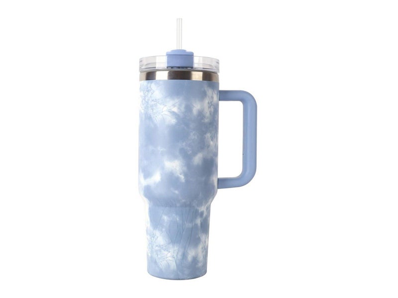 Blue 40oz Stainless Steel Water Bottle Thermal Mug Travel Tumbler Outdoors Carousel 2
