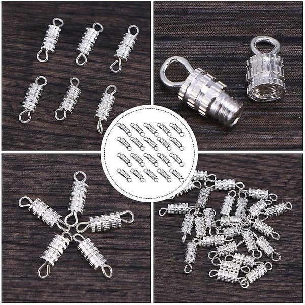 60pcs Jewelry Clasps 4x7mm Barrel Screw Type Clasp For Jewelry Making Carousel 2