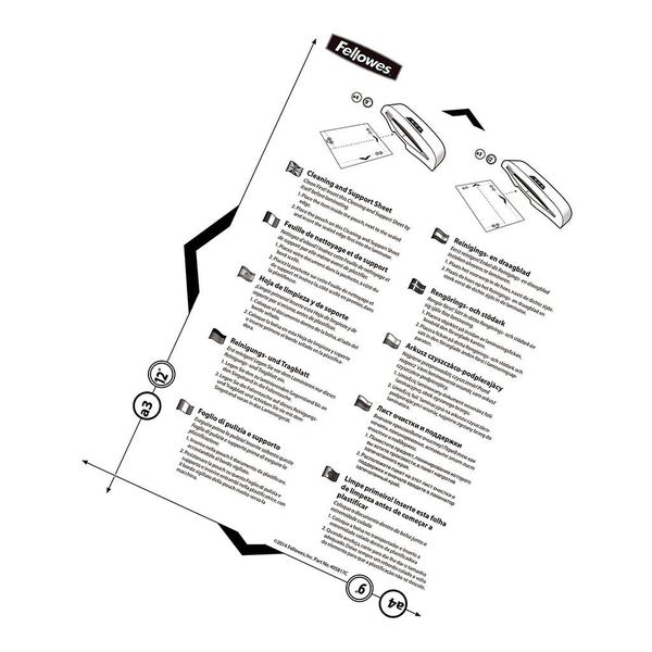 Fellowes Laminator Cleaning Sheets A4, Pack of 10 Carousel 2
