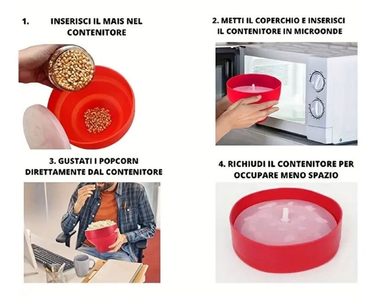 Microwave Popcorn Popper Maker Bowl - NEW *IN STOCK* Carousel 8