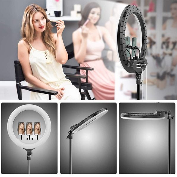 Big Ring Light, 21" Selfie Ring Light with 73" Extendable Tripod Stand Carousel 2