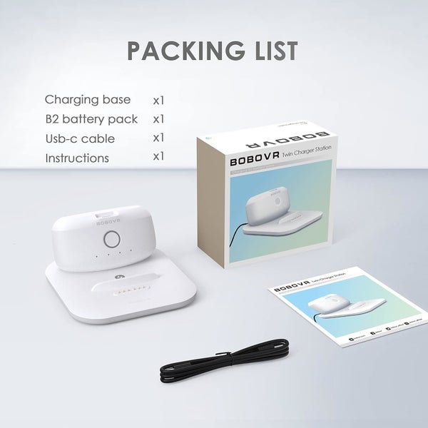 BOBOVR Twin Charger Station / Dock for B2 Battery Pack Carousel 2