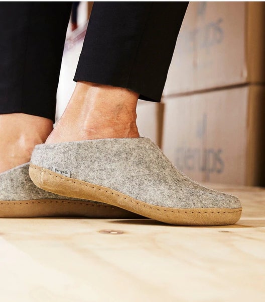 Glerups Leather Slip-on Grey Carousel 7