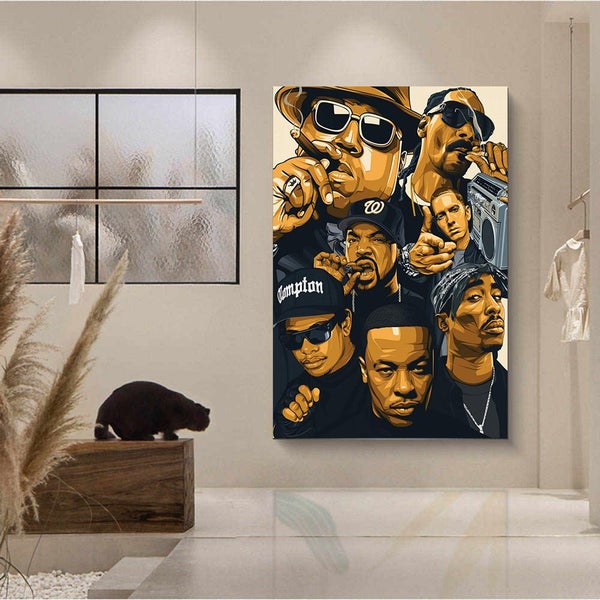 ON SALE FREE SHIPPING - LARGE Canvas Art Print - Rapper Carousel 2