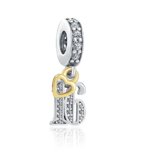 Sterling Silver 16 Charm - Fit's Pandora Bracelet Carousel 1