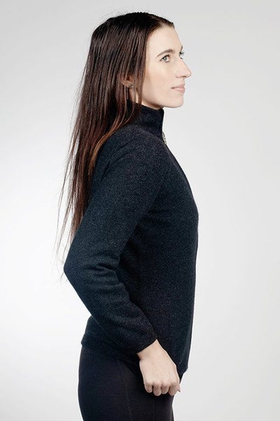 Possum Merino Plain Zip Silk Jacket NZNC Carousel 6