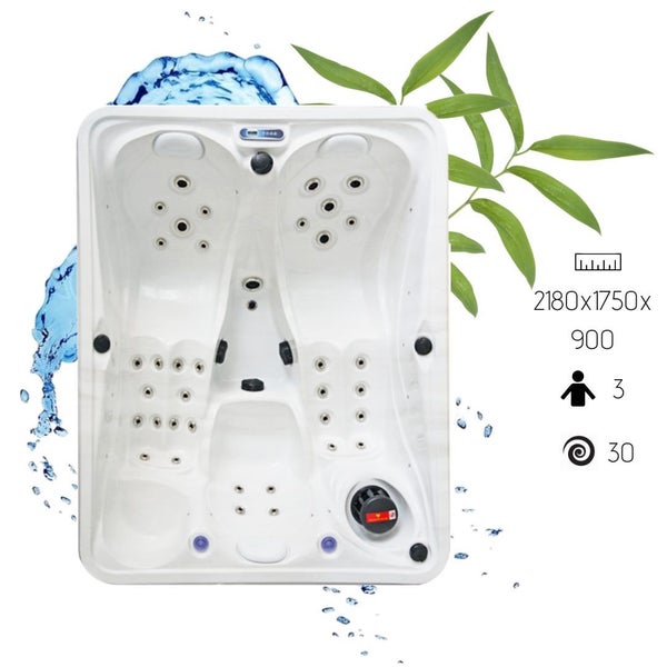 Muriwai Spa Pool 3 Person 15 Amp Garden Outdoor Hot Tubs Energy-Efficient62950956386689113