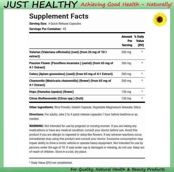 PR CALM CAPS - COMPREHENSIVE HERBAL FORMULA - 180 CAPS Carousel 2
