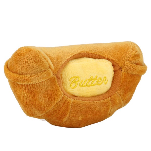 cute croissant dog toy croissant squeezable plush toys dogs chew squeak toys Carousel 1