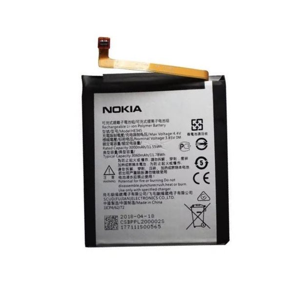 Original New Nokia Battery HE345 3.85V 3000mAh For Nokia 6 2nd 6 2018 TA-1054 Carousel 1