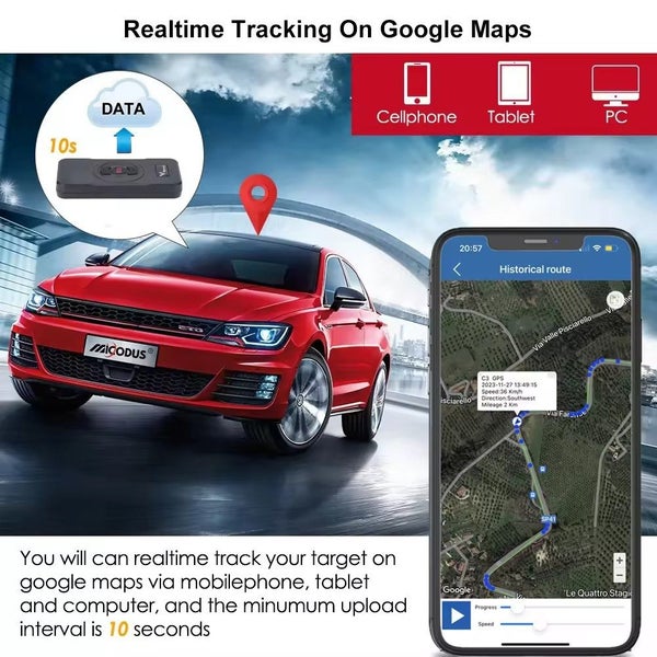 GPS Locator Car Tracker, S2 Real-Time Intercom Multiple SOS Alarms Carousel 1