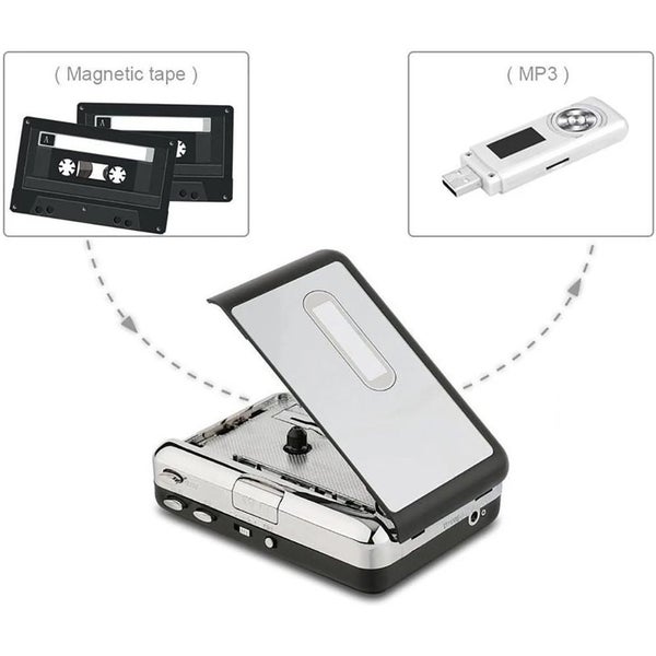 Cassette Tape Player, Record to MP3 Digital Converter,USB Cassette Capture Carousel 2