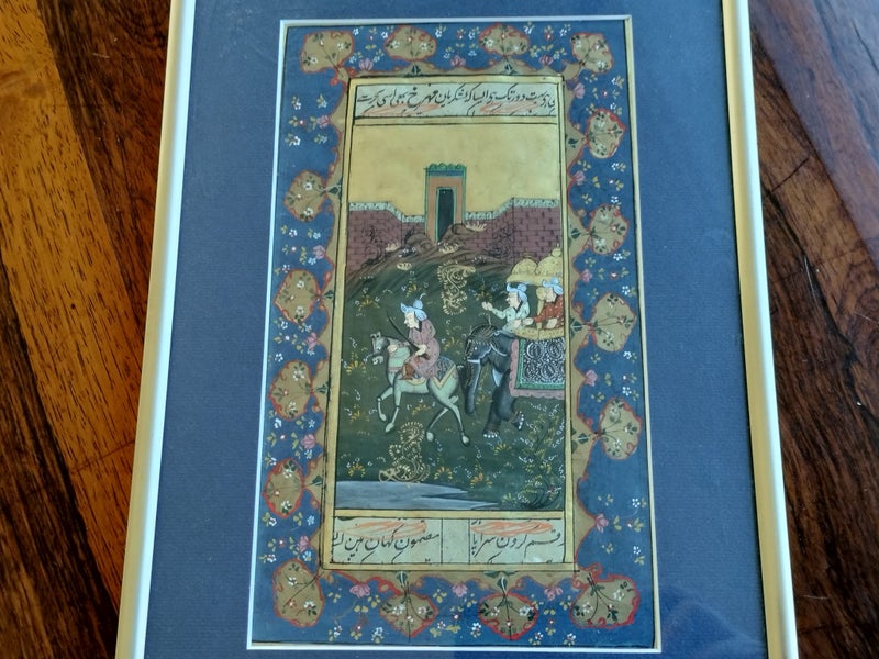 Small Original Hand-painted Scene in Mughal(Mogul) Tradition Carousel 2