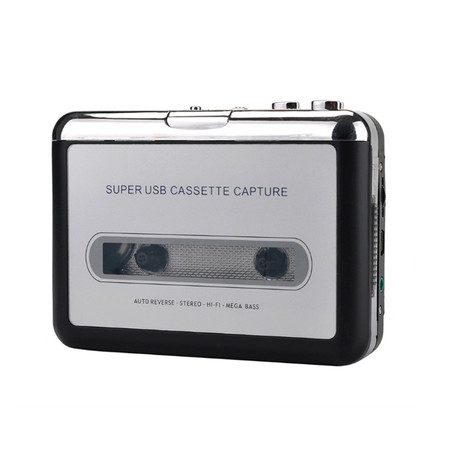 Portable Tape Player Captures MP3 Audio Music Via USB,Converts Cassettes Carousel 1