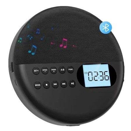Multi Function Bluetooth CD Player,Dual Speaker Stereo Carousel 2
