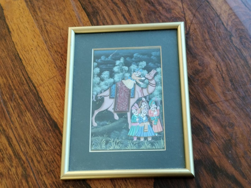 Very Small Original Hand-painted Scene in the Mughal(Mogul) Tradition Carousel 1