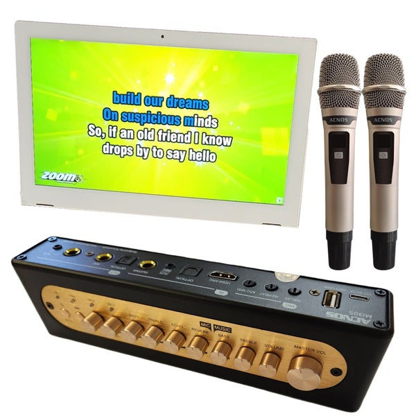 15.6" Karaoke Touch Screen System + ACNOS Mi-30s Mixer (with 2 UHF Wireless M... Carousel 1