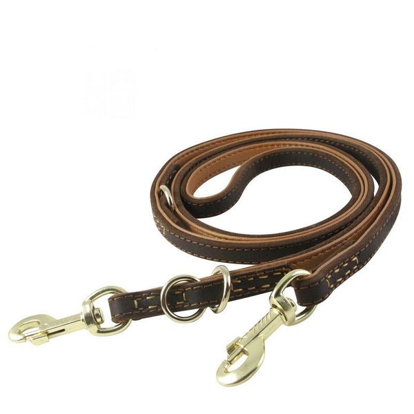Genuine Leather Double-Layer Dog lead 1.9 Metre | TOUCHANDCATCH NZ Carousel 2