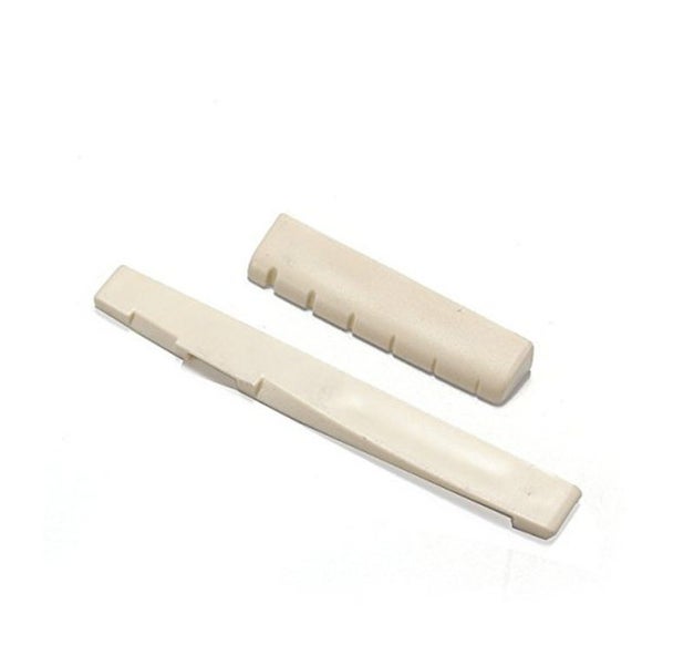 Folk Guitar Bone Bridge Pins Saddle Nut Cigar Box Guitar Parts i2689WT8 Carousel 2